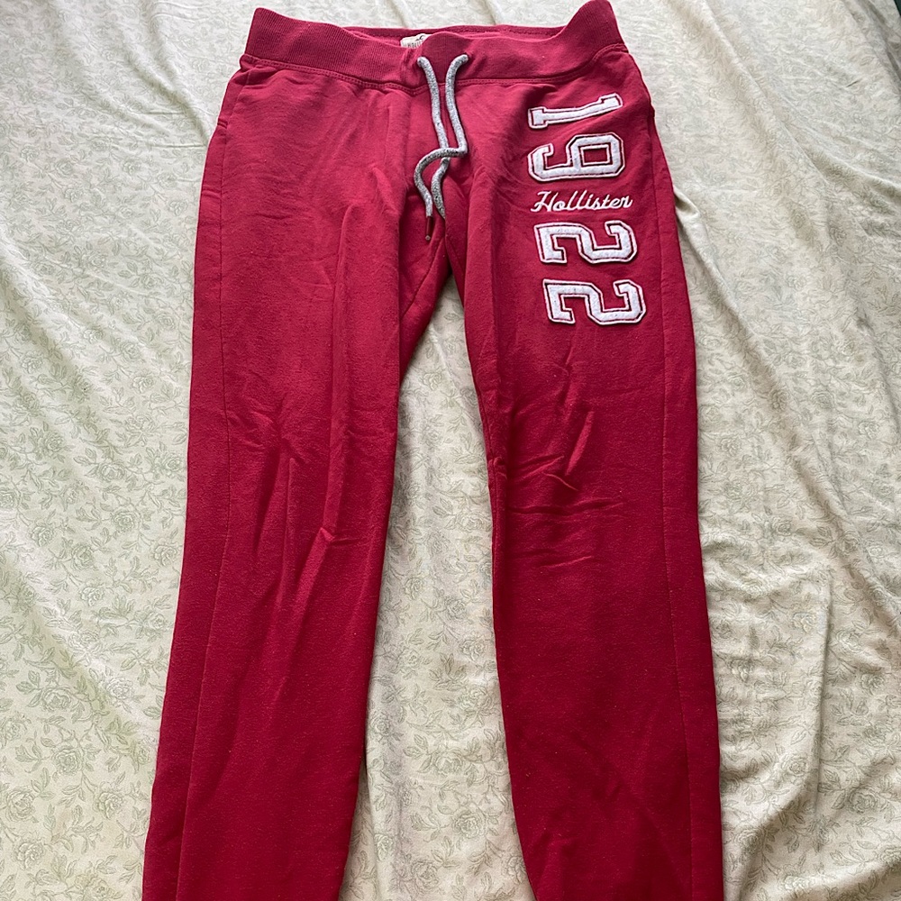 Red Hollister sweatpants